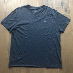 Lacoste Gray V Neck T-Shirt